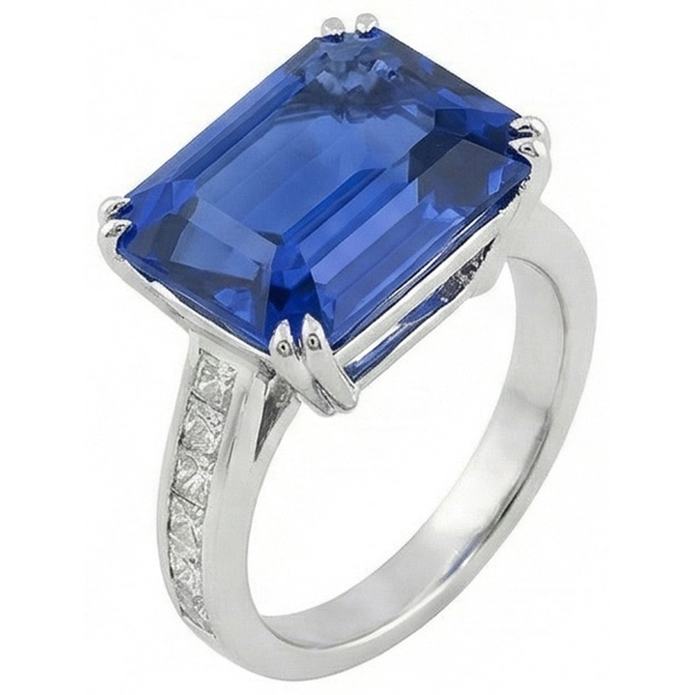 echter round diamant 5Karat ring Seitenansicht