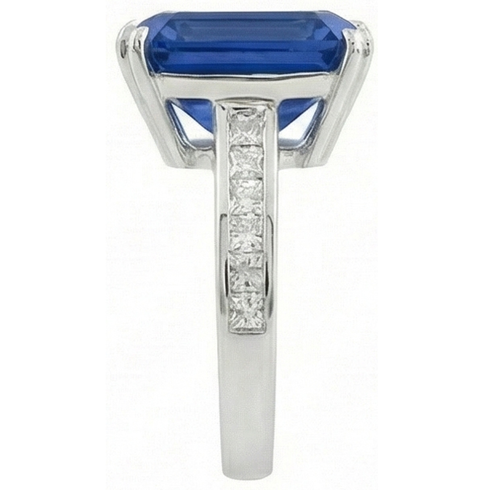 echter round diamant 5Karat ring Draufsicht