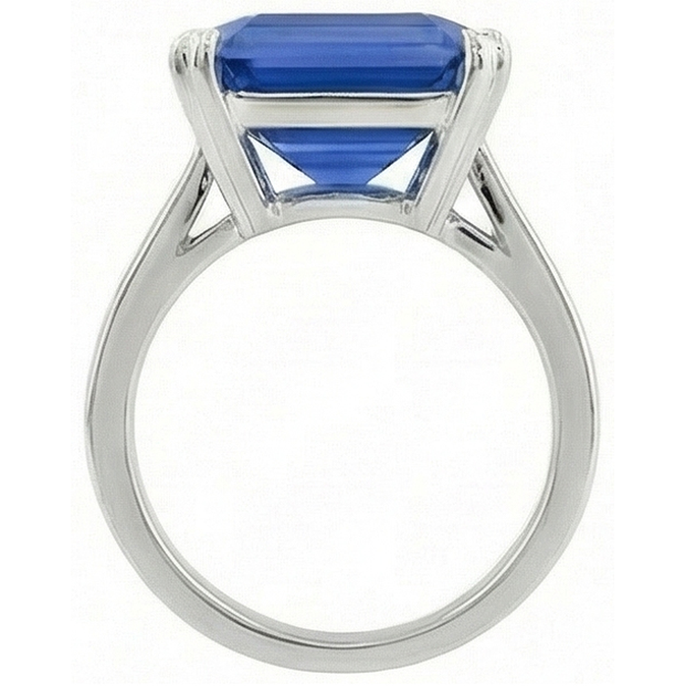 echter round diamant 5Karat ring Profilansicht