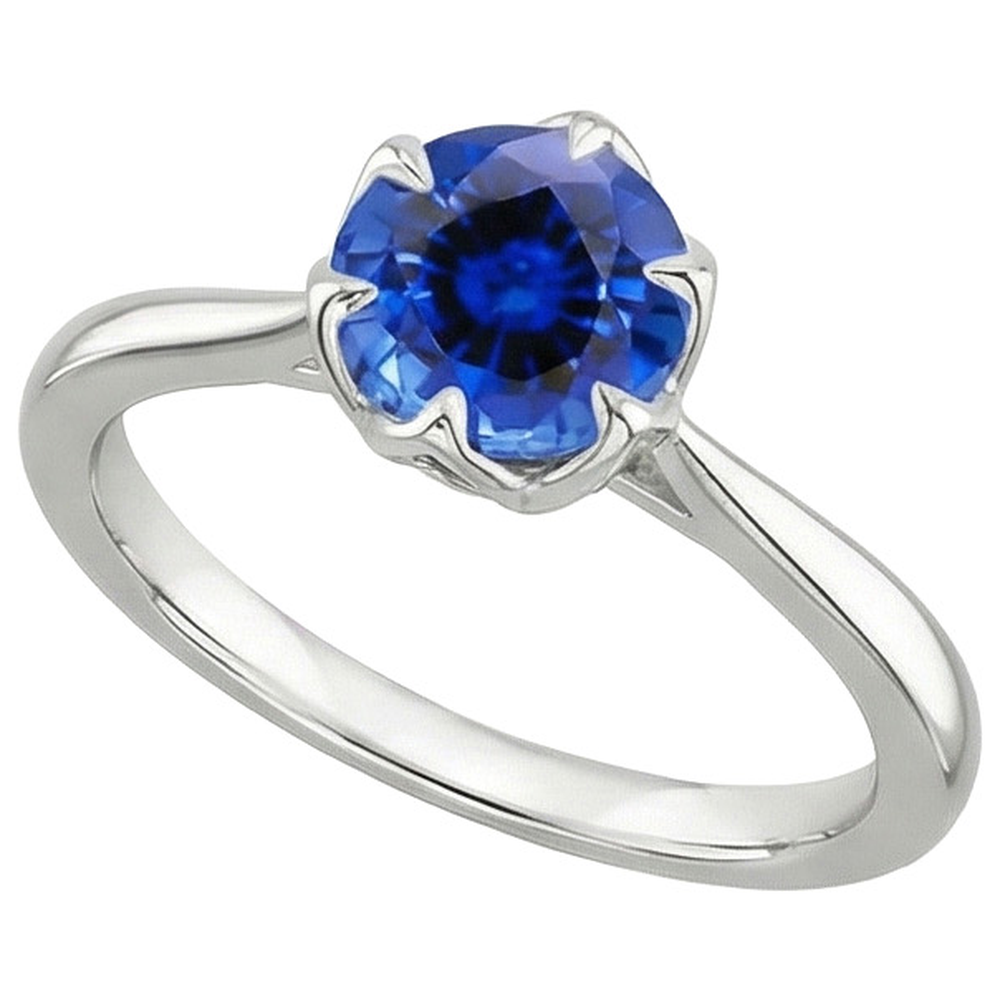 echter round diamant 2Karat ring Draufsicht