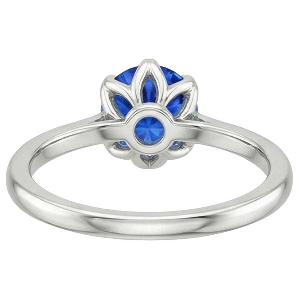 echter round diamant 2Karat ring auf Weiß