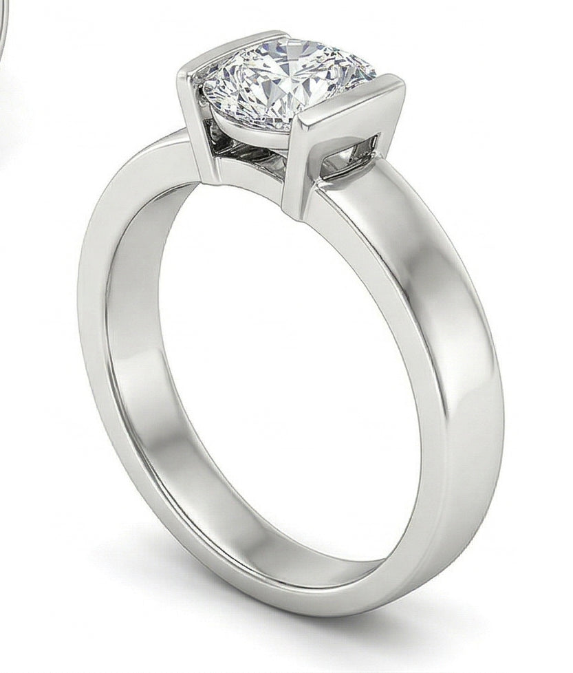 Solitär-Verlobungsring Aus Weißgold Mit 3 Karat Echte Diamant