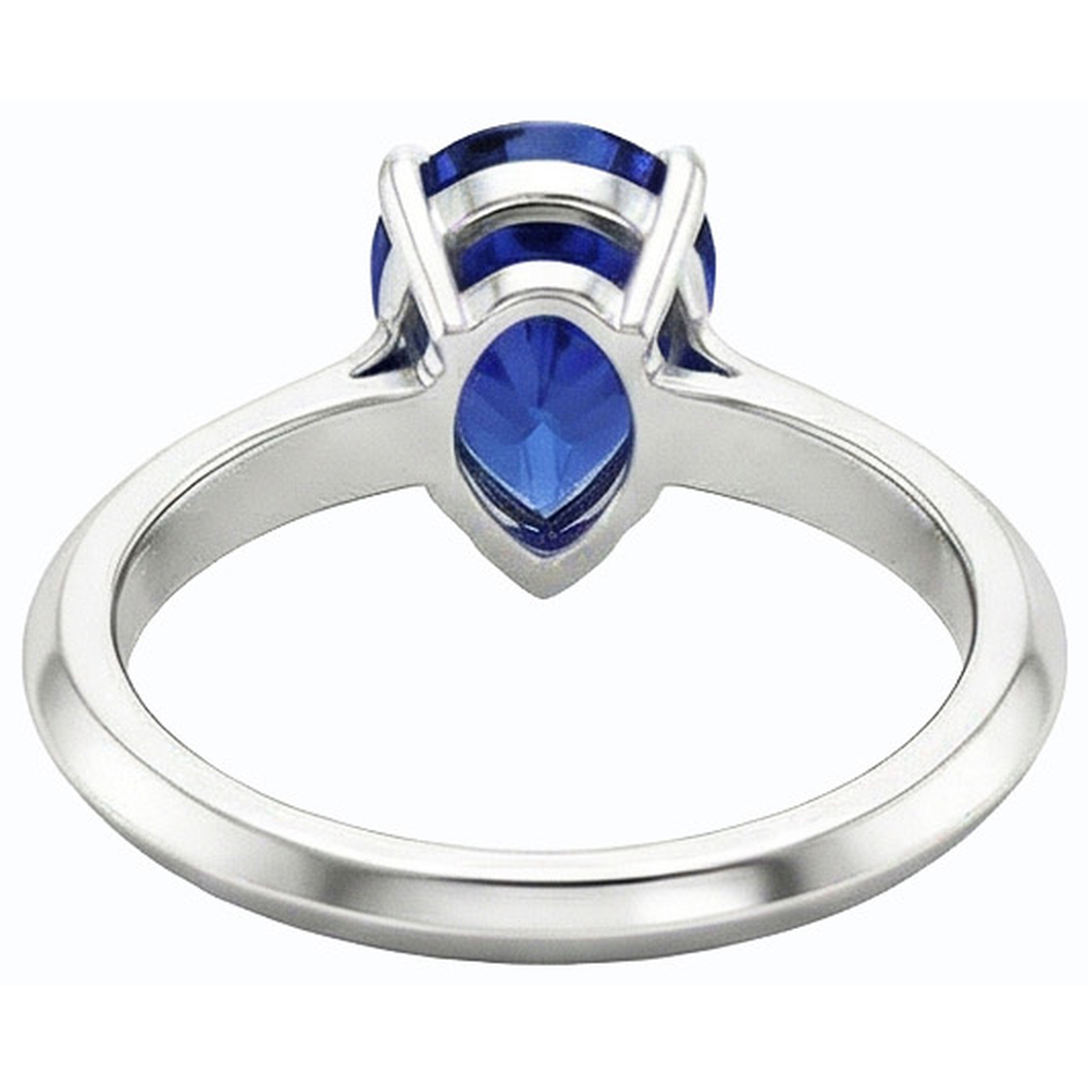 echter pear diamant 2Karat ring Draufsicht