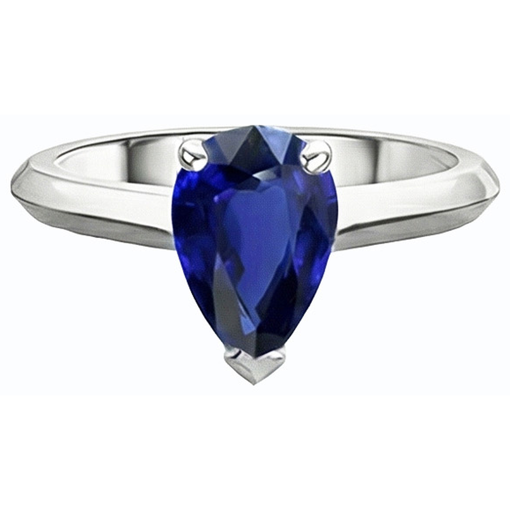 echter pear diamant 2Karat ring Profilansicht