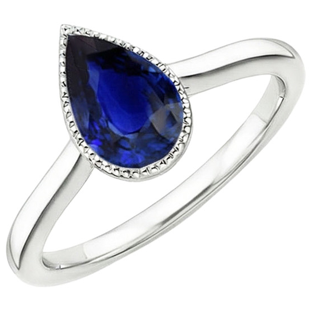 echter pear diamant 2.50Karat ring Detailansicht