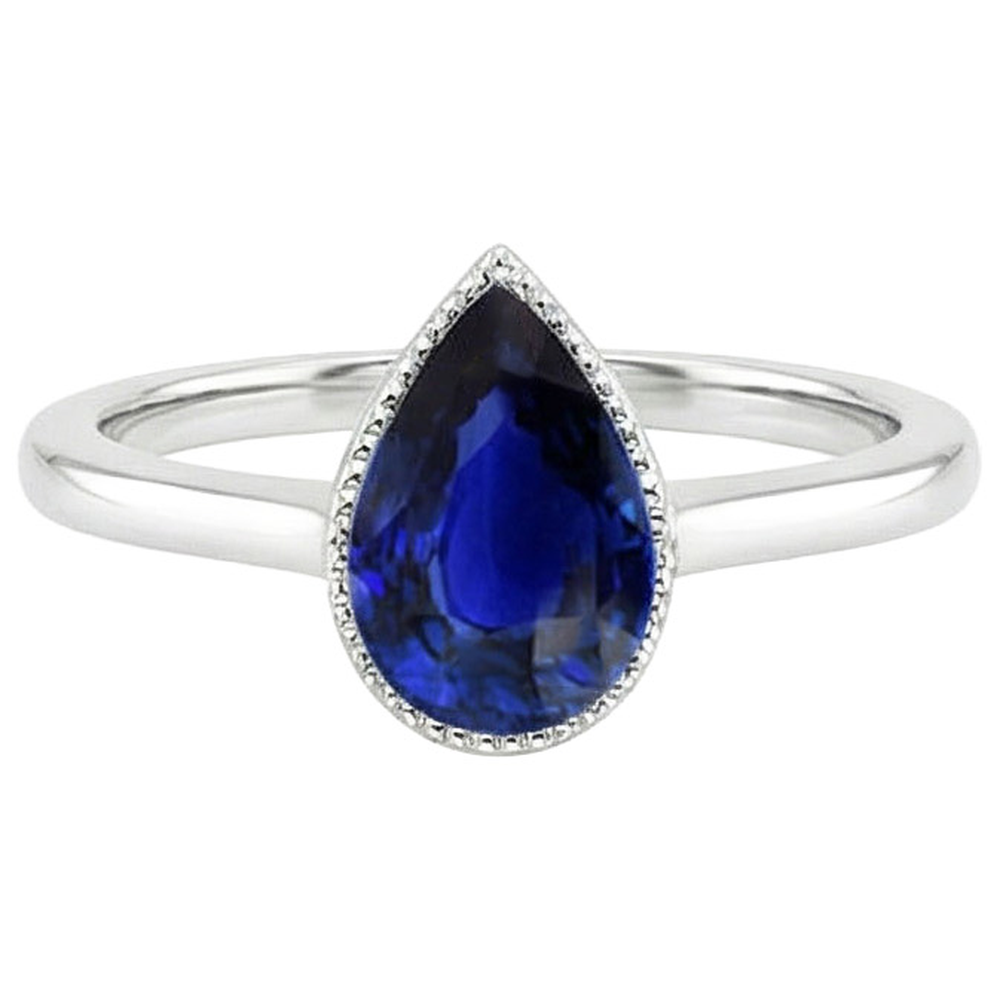 echter pear diamant 2.50Karat ring Draufsicht