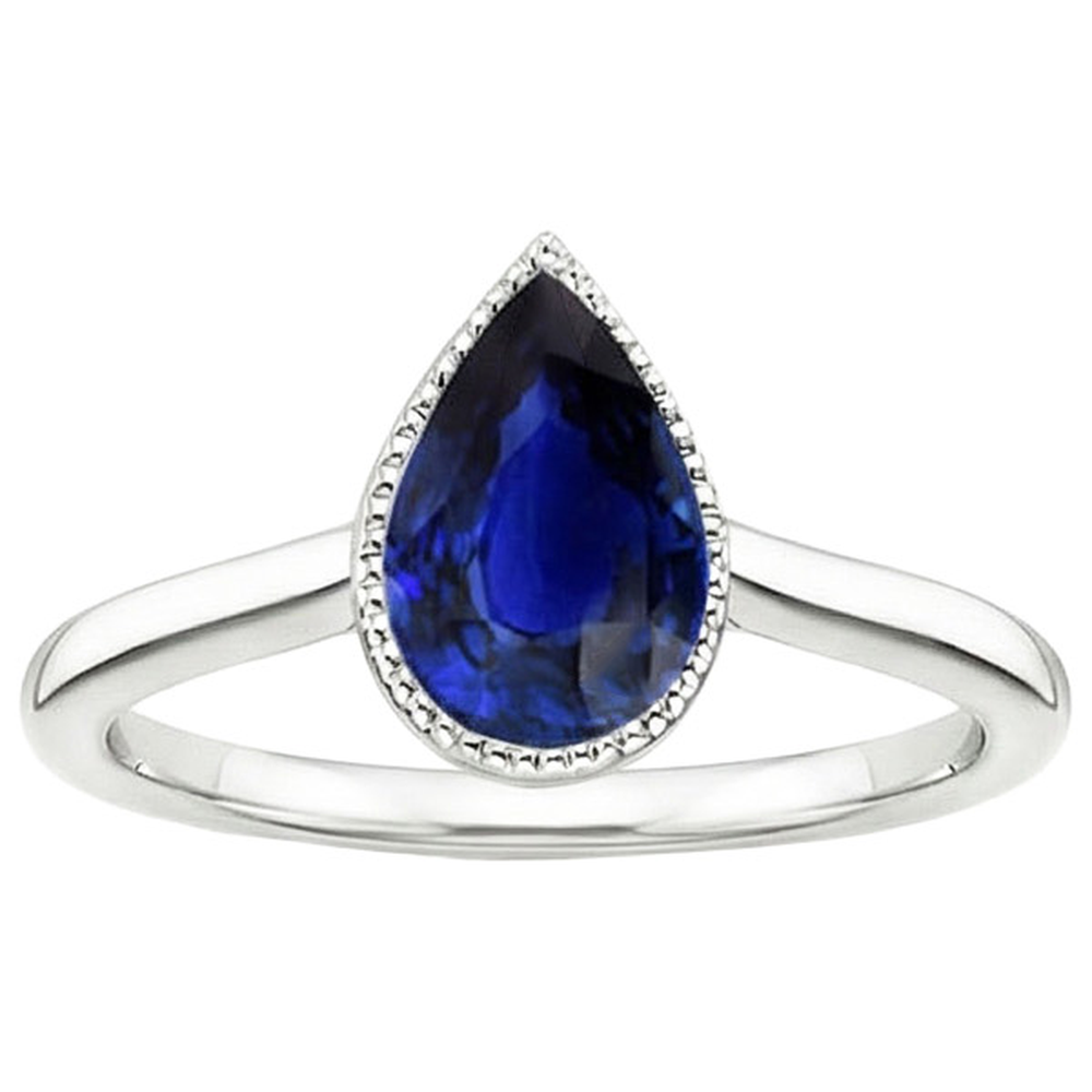 echter pear diamant 2.50Karat ring Profilansicht