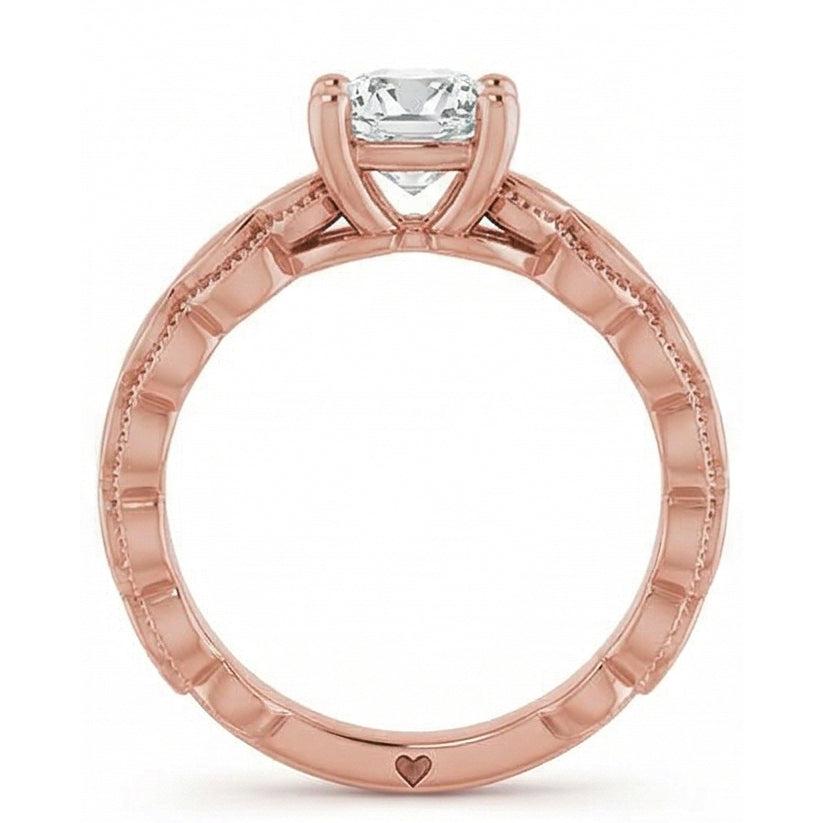 echter round diamant 2.50Karat ring Draufsicht