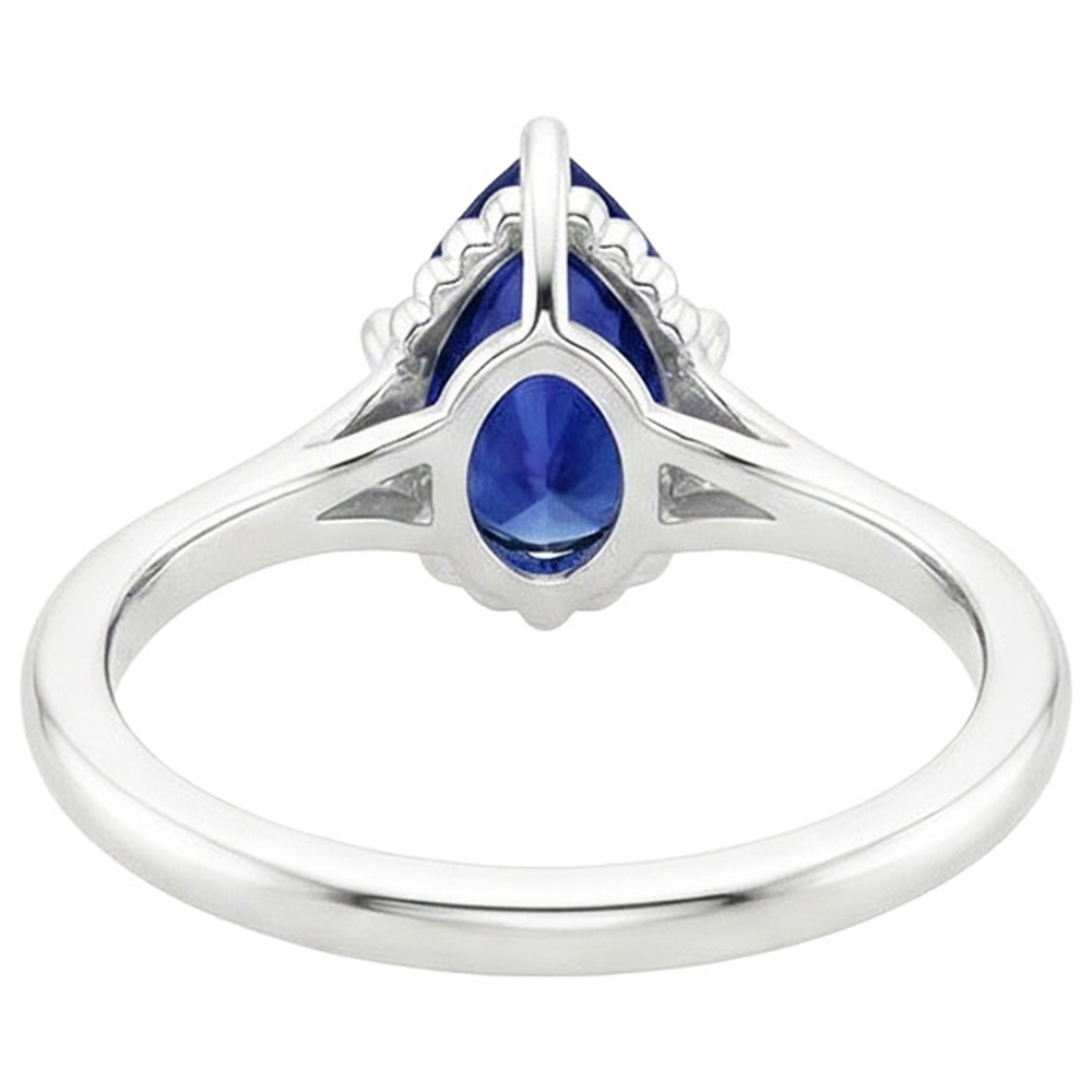 echter pear diamant 2.50Karat ring Detailansicht