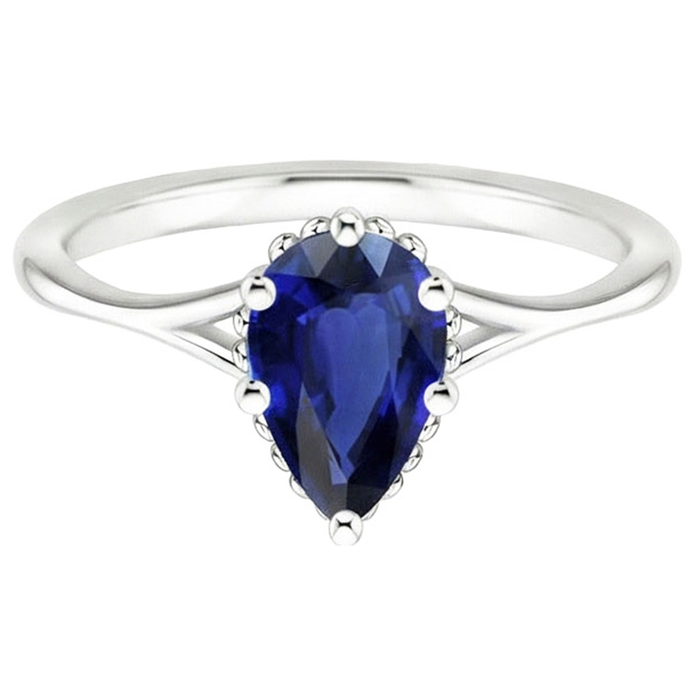 echter pear diamant 2.50Karat ring auf Weiß