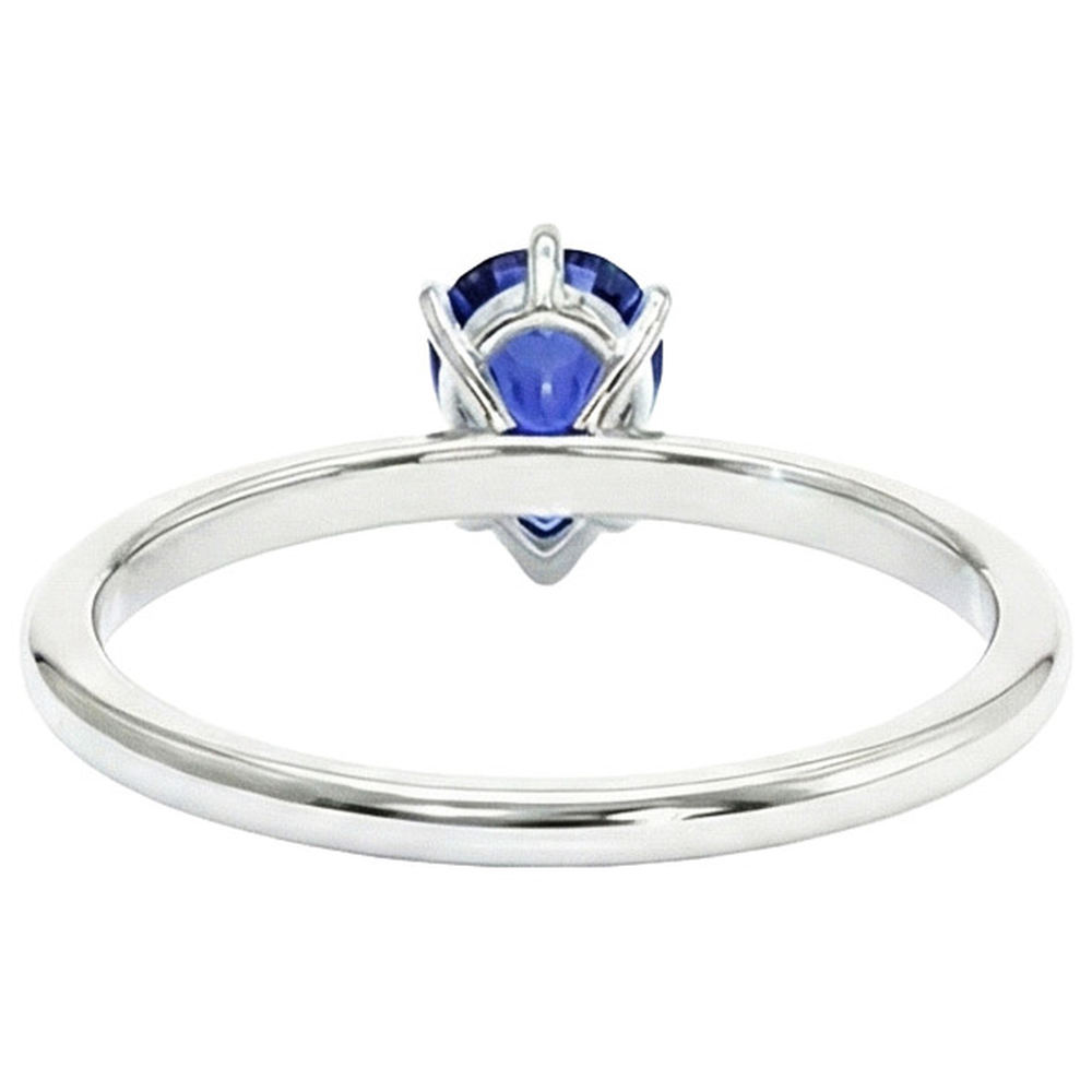 echter pear diamant 2Karat ring Seitenansicht