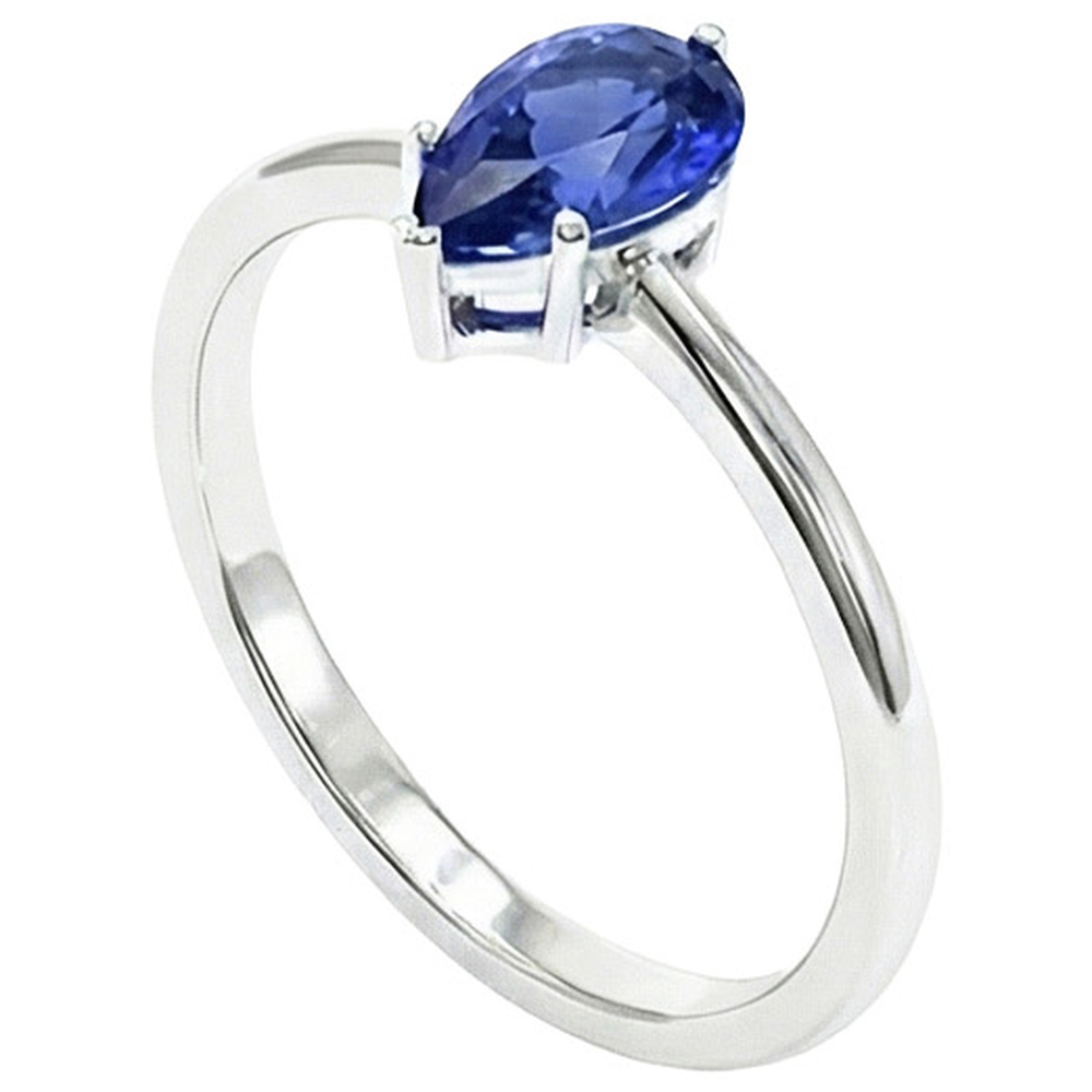 echter pear diamant 2Karat ring Draufsicht