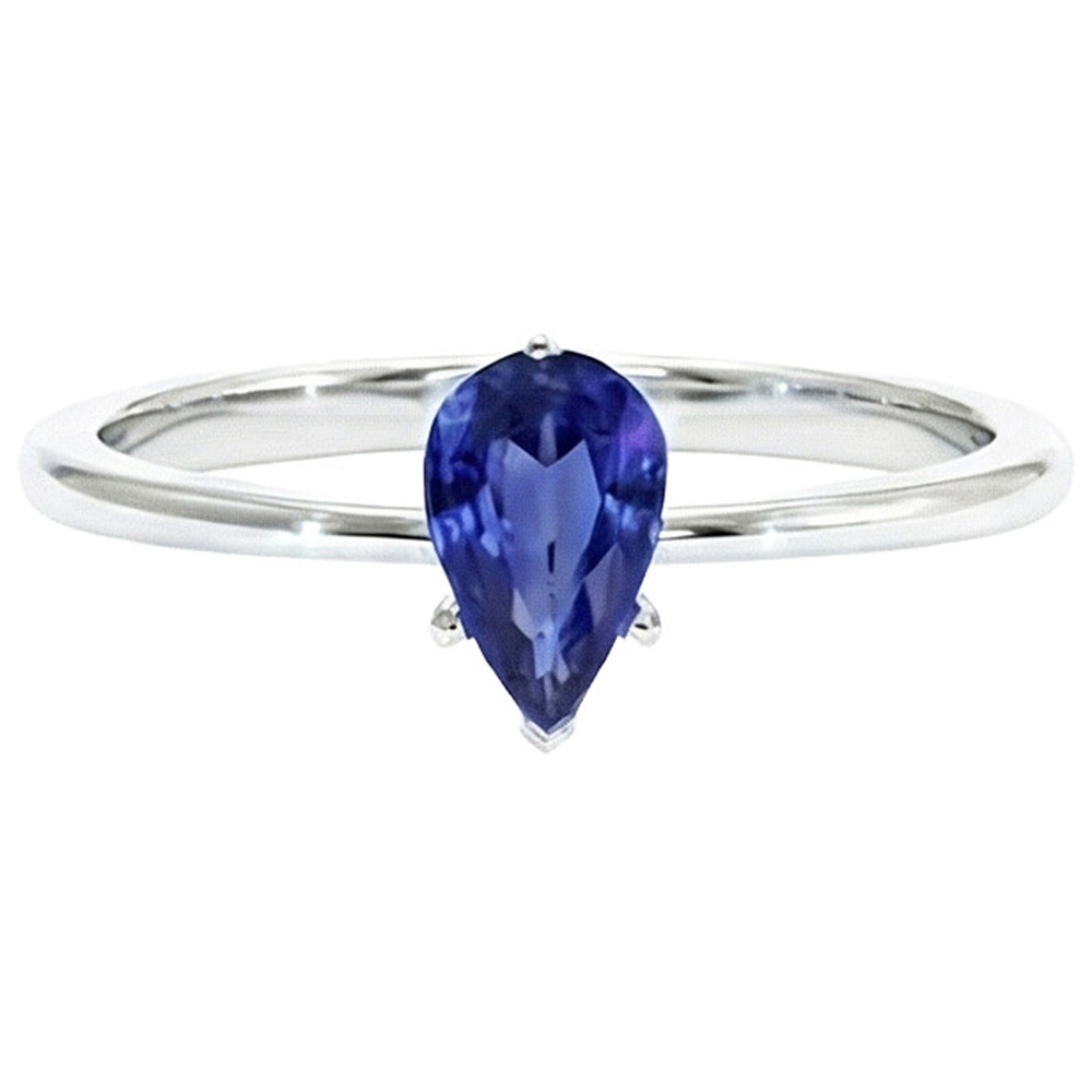 echter pear diamant 2Karat ring Profilansicht