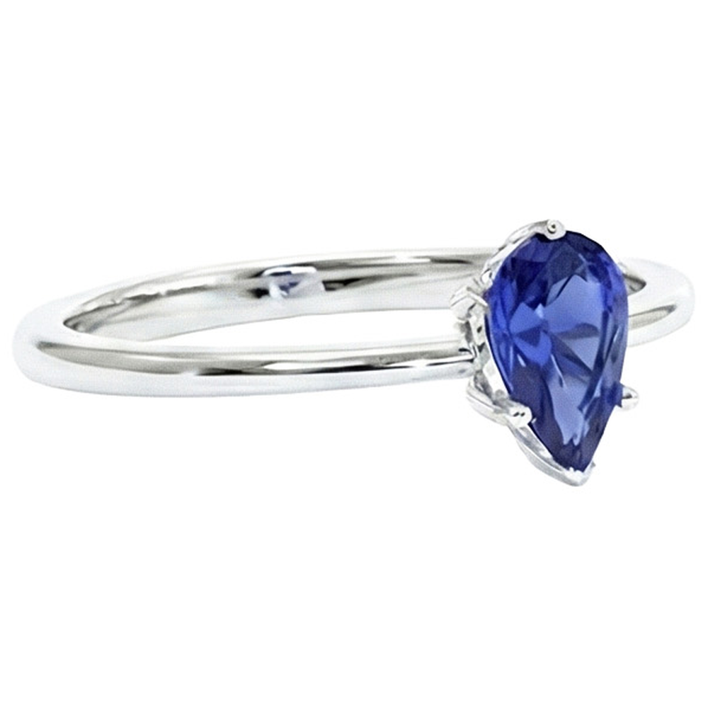 echter pear diamant 2Karat ring auf Weiß