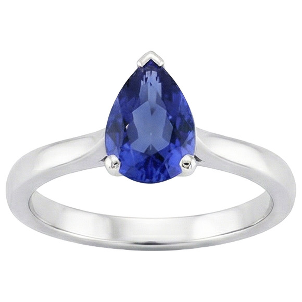 echter pear diamant 2.50Karat ring Detailansicht