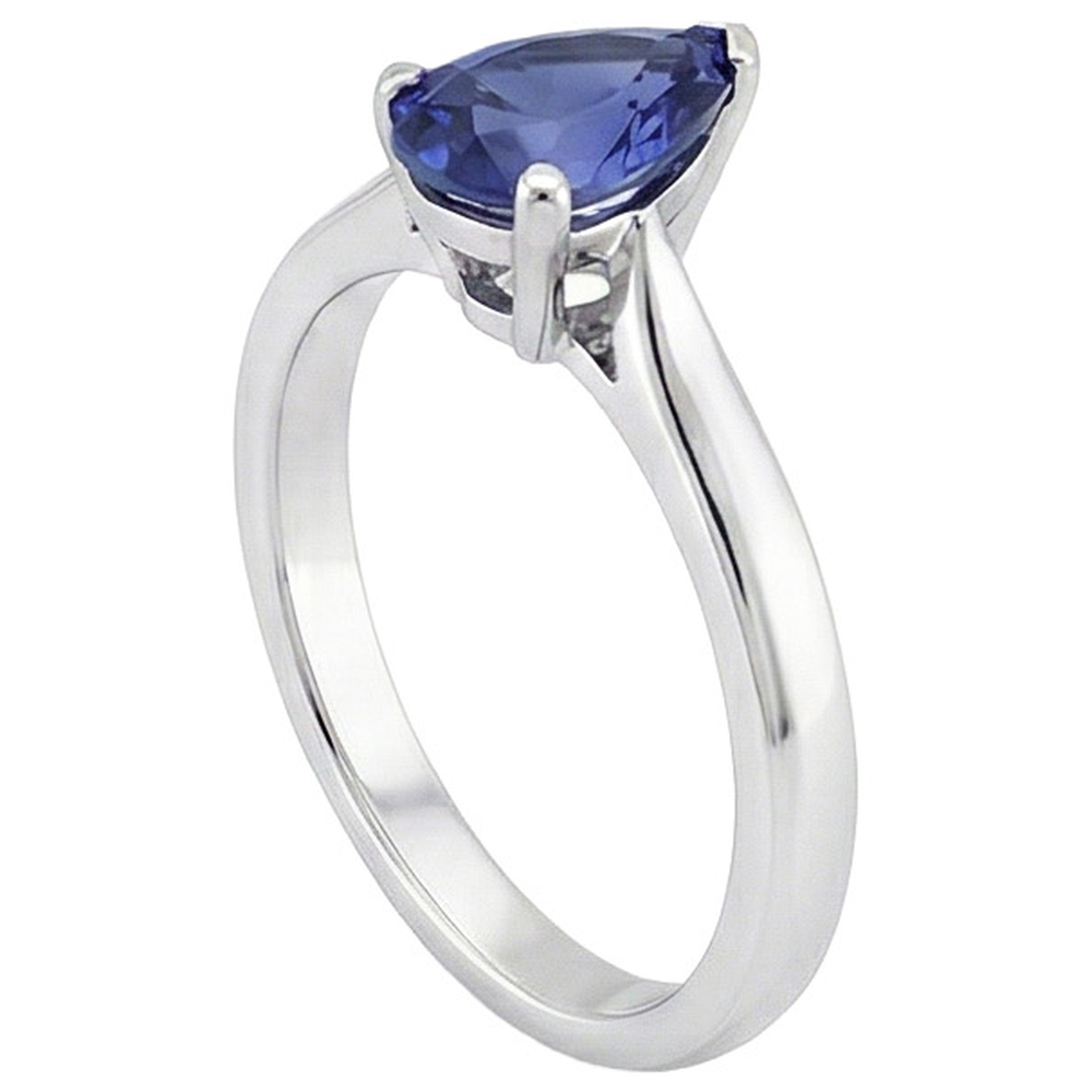 echter pear diamant 2.50Karat ring Draufsicht