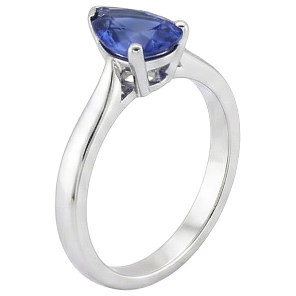 echter pear diamant 2.50Karat ring Profilansicht