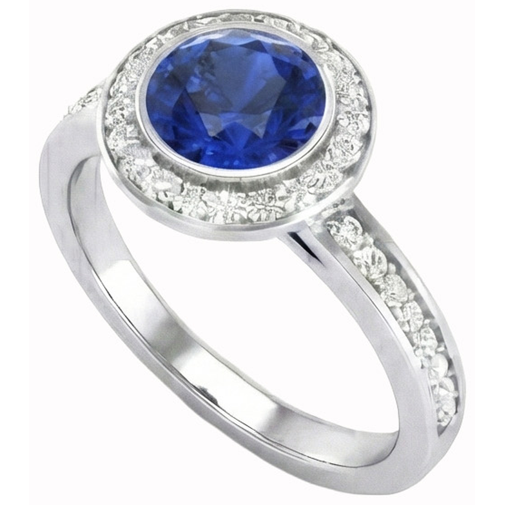 echter round diamant 2.40Karat ring Detailansicht