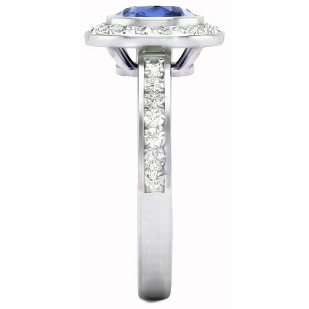 echter round diamant 2.40Karat ring Draufsicht