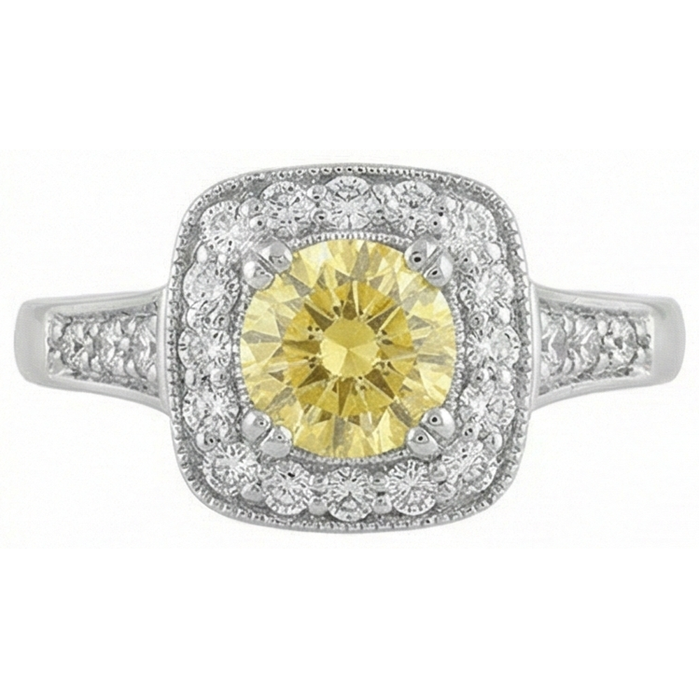 echter round diamant 1.50Karat ring Seitenansicht