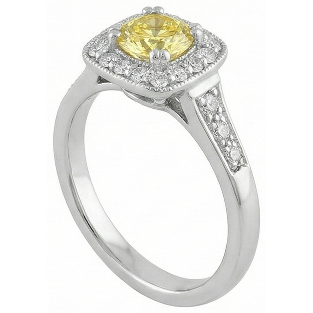 echter round diamant 1.50Karat ring Draufsicht