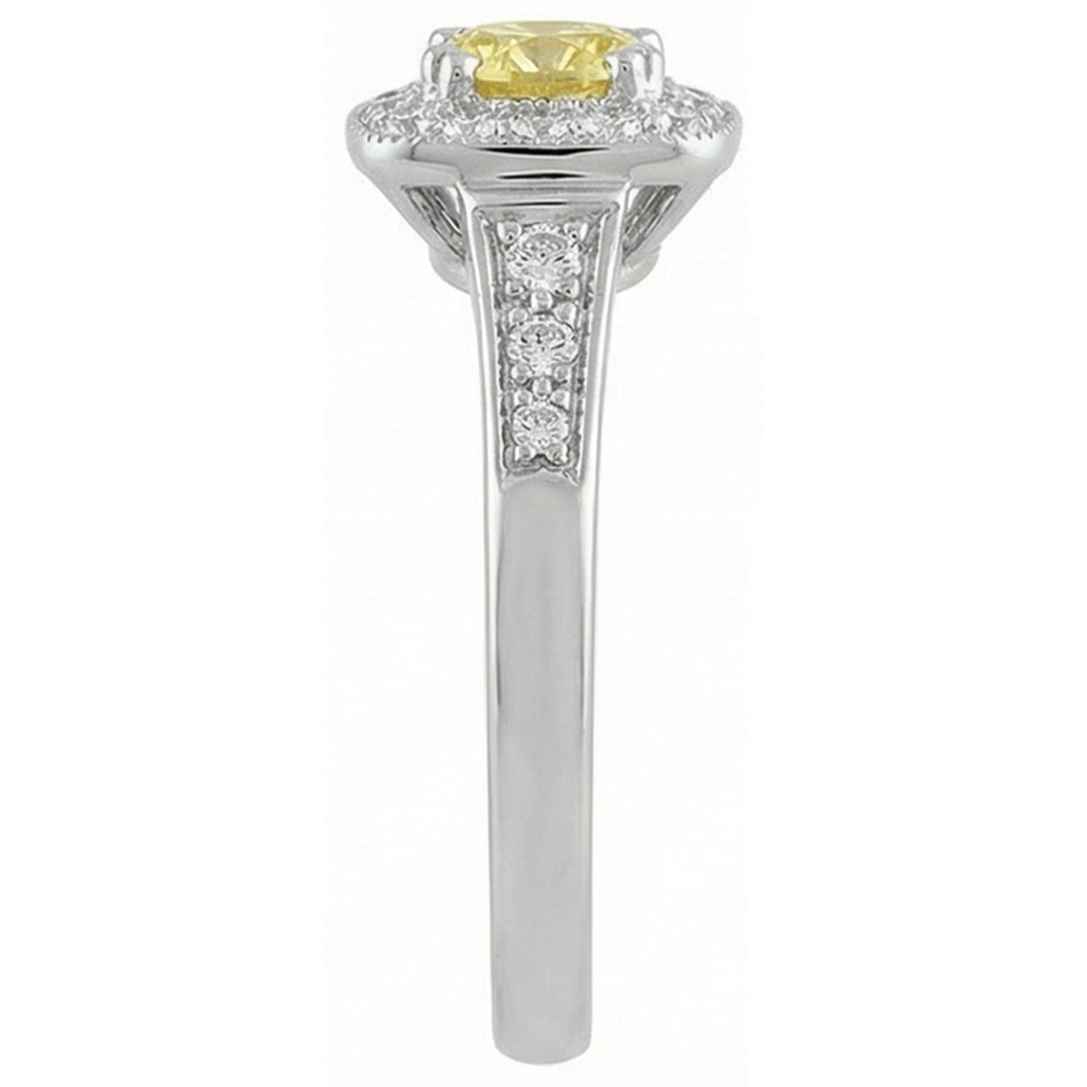 echter round diamant 1.50Karat ring Profilansicht