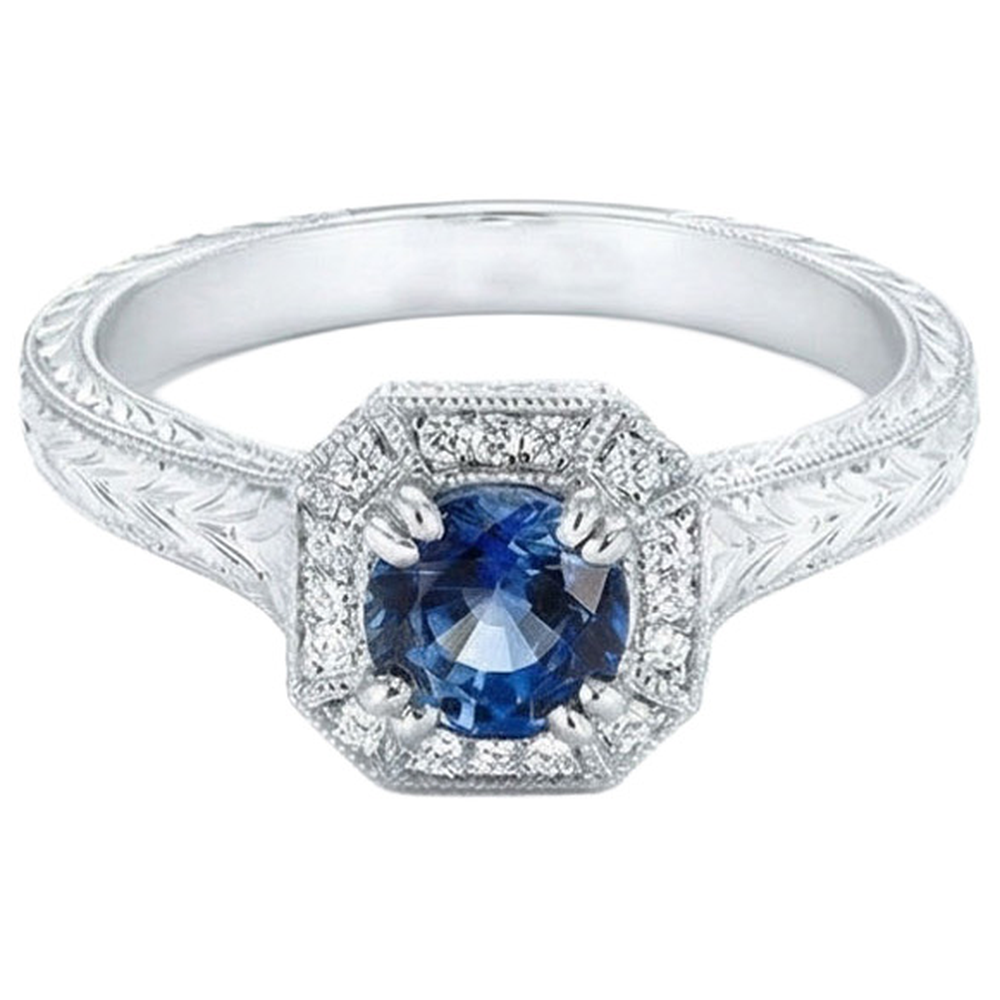 echter round diamant 3.75Karat ring Seitenansicht