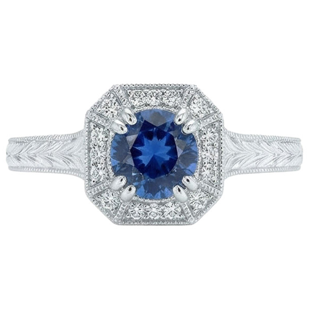 echter round diamant 3.75Karat ring Detailansicht