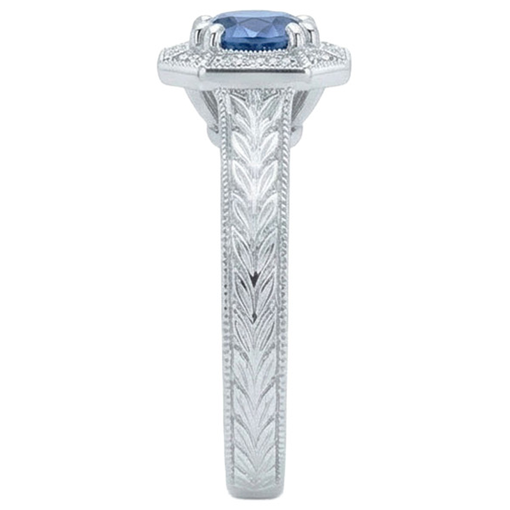echter round diamant 3.75Karat ring Draufsicht