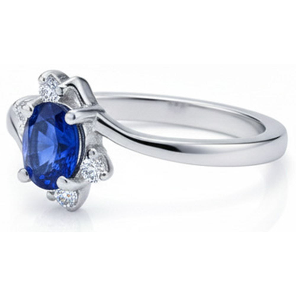 echter oval diamant 1.90Karat ring auf Weiß