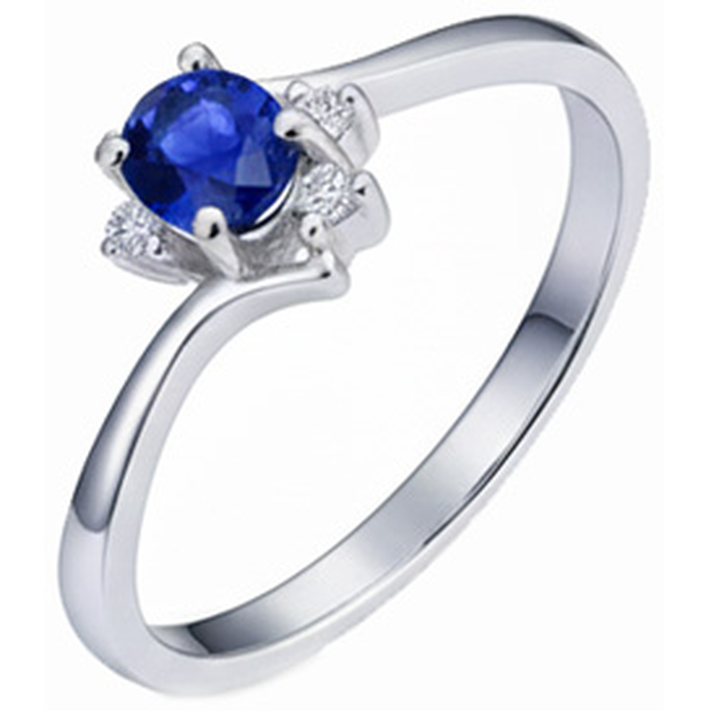 echter oval diamant 1.90Karat ring Profilansicht