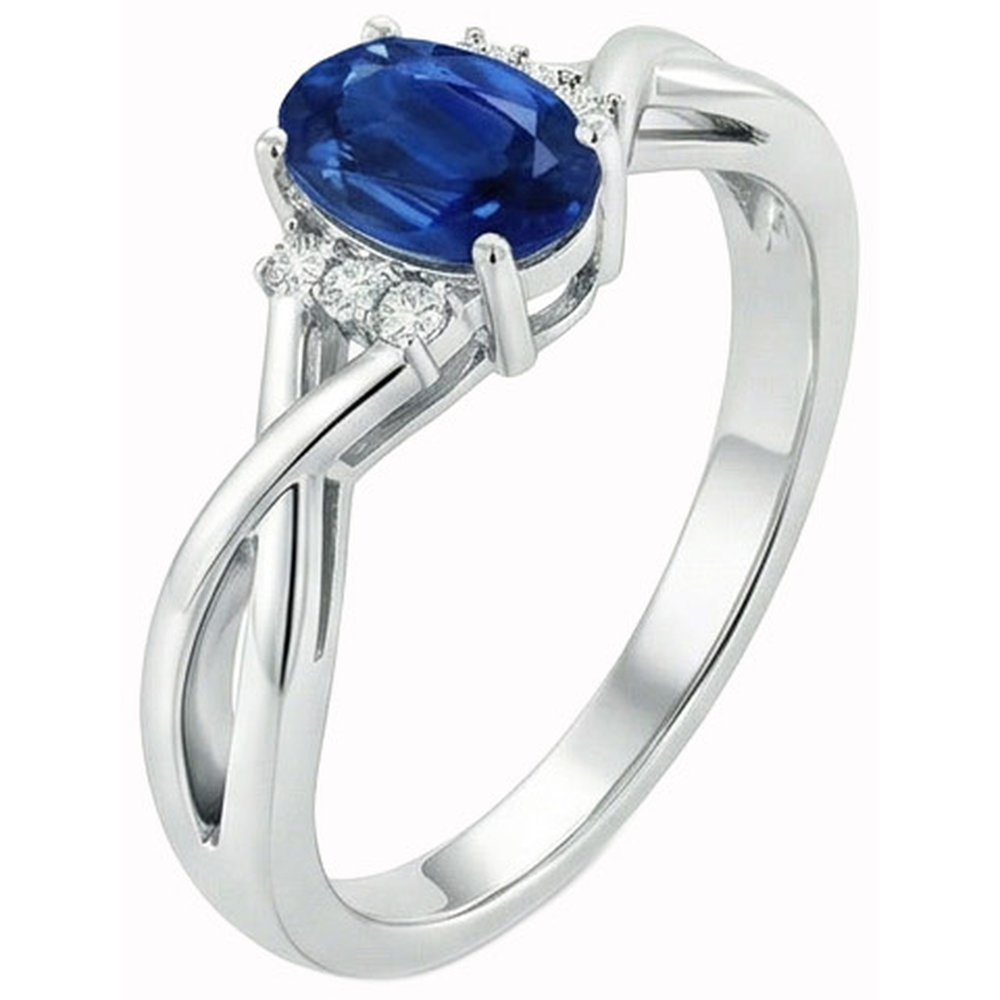 echter oval diamant 14Karat ring Detailansicht