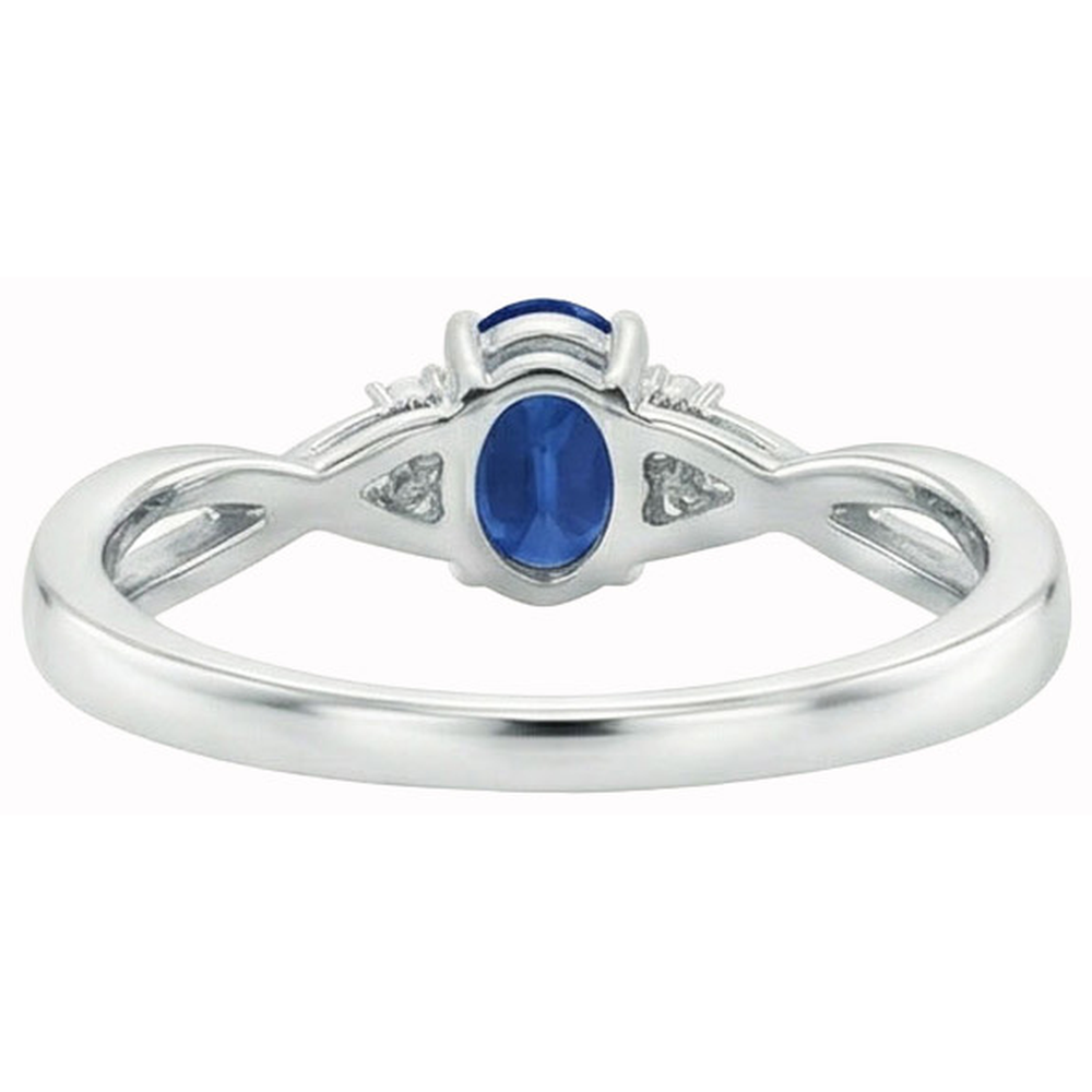 echter oval diamant 14Karat ring Profilansicht