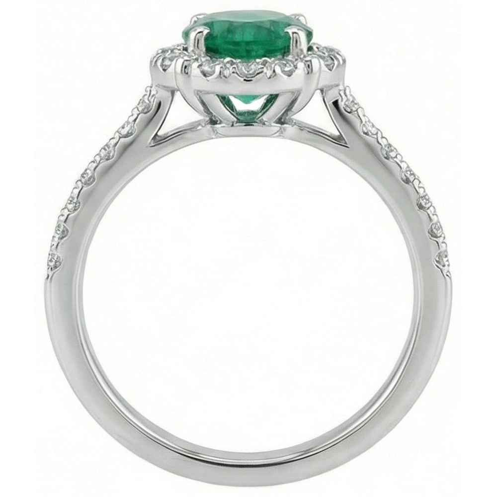 echter round diamant 3.40Karat ring Profilansicht