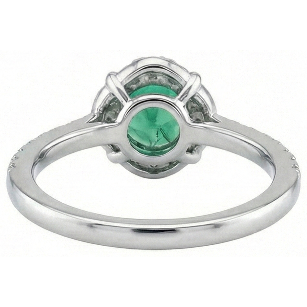 echter round diamant 3.40Karat ring auf Weiß