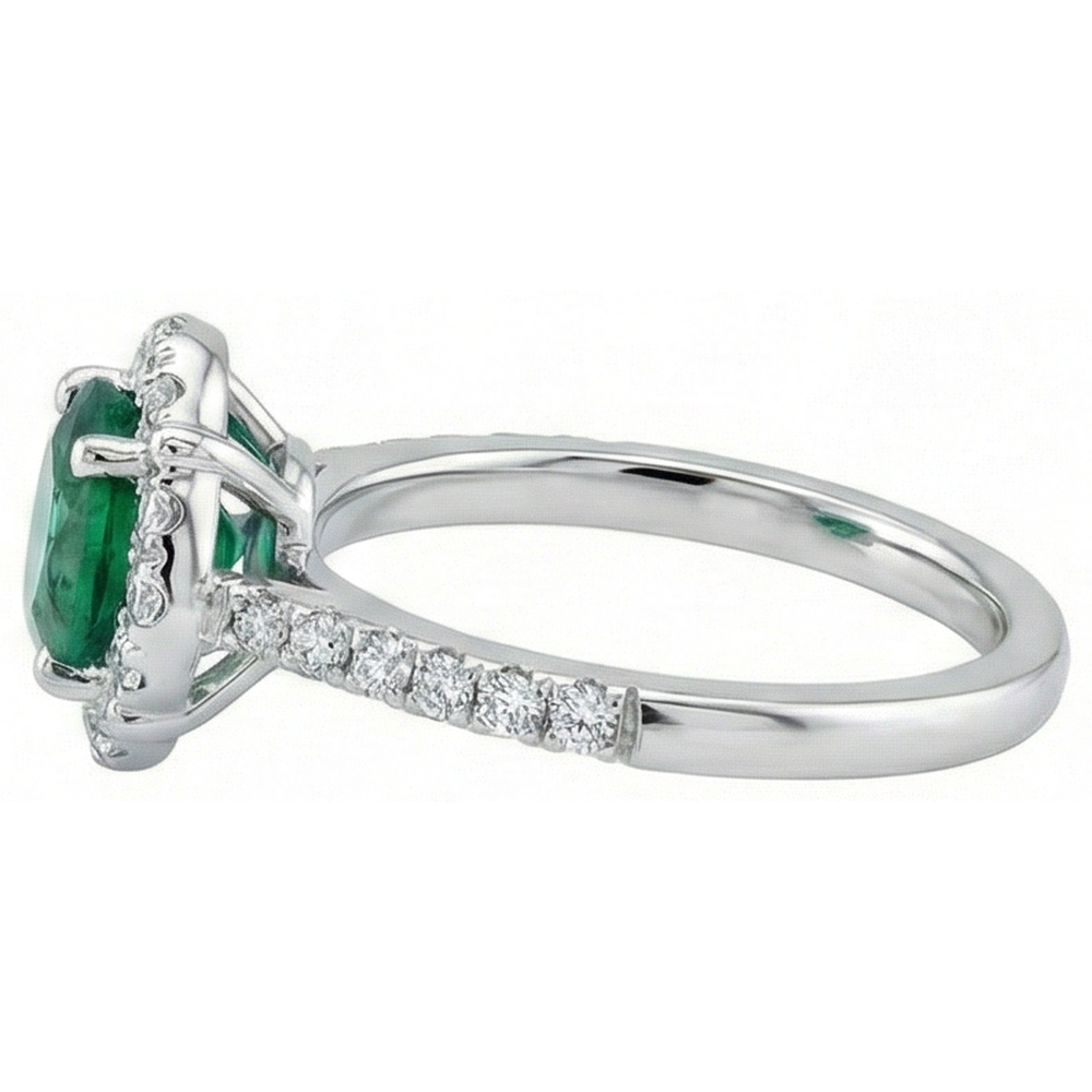 echter round diamant 3.40Karat ring Draufsicht