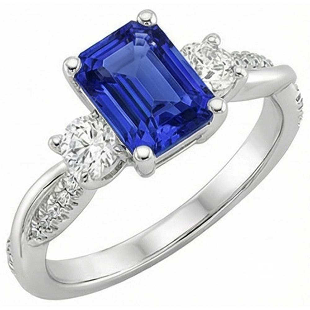echter round diamant 4.25Karat ring Seitenansicht