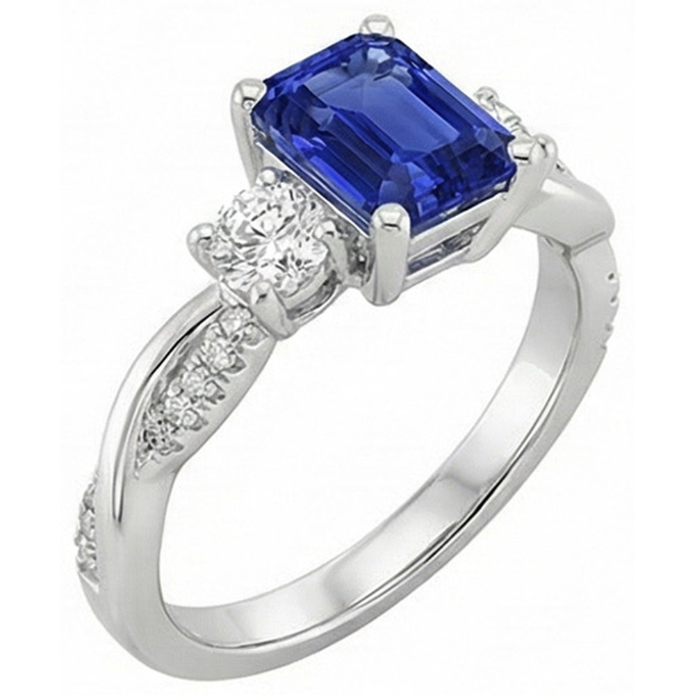 echter round diamant 4.25Karat ring Detailansicht