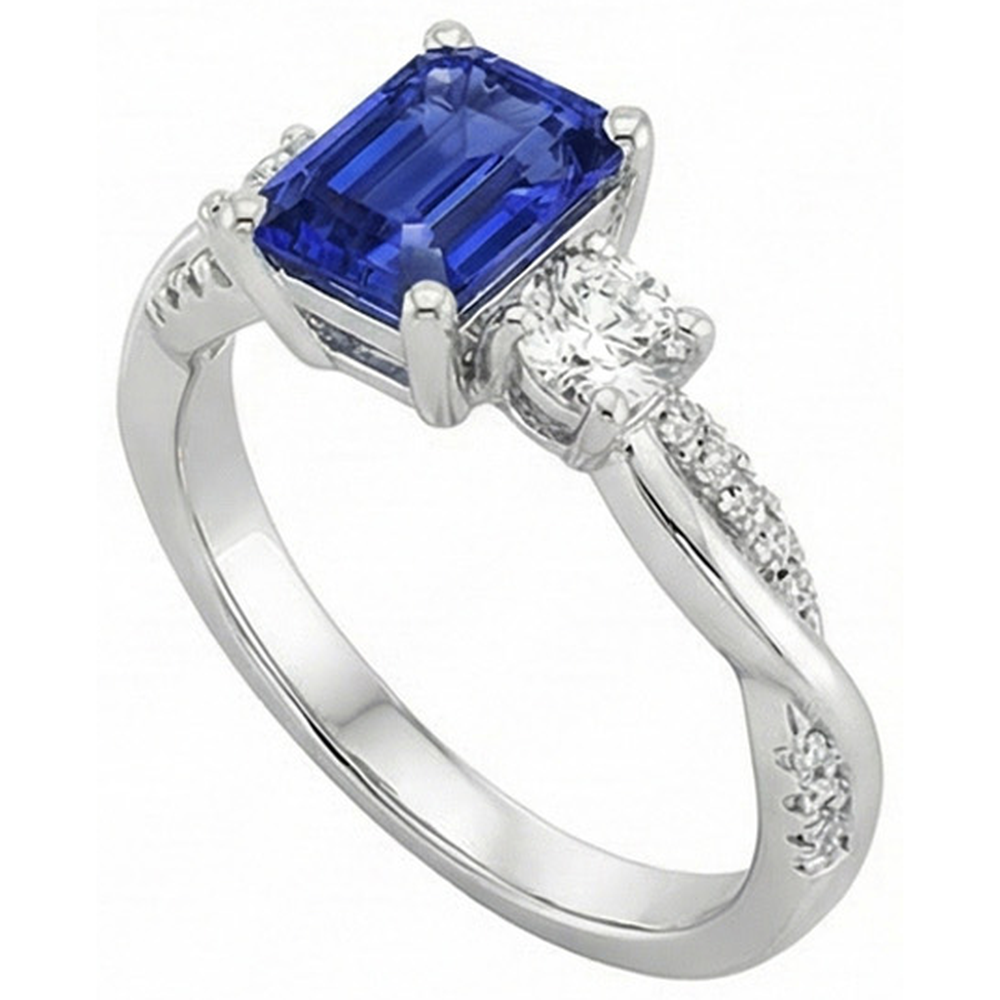 echter round diamant 4.25Karat ring Draufsicht