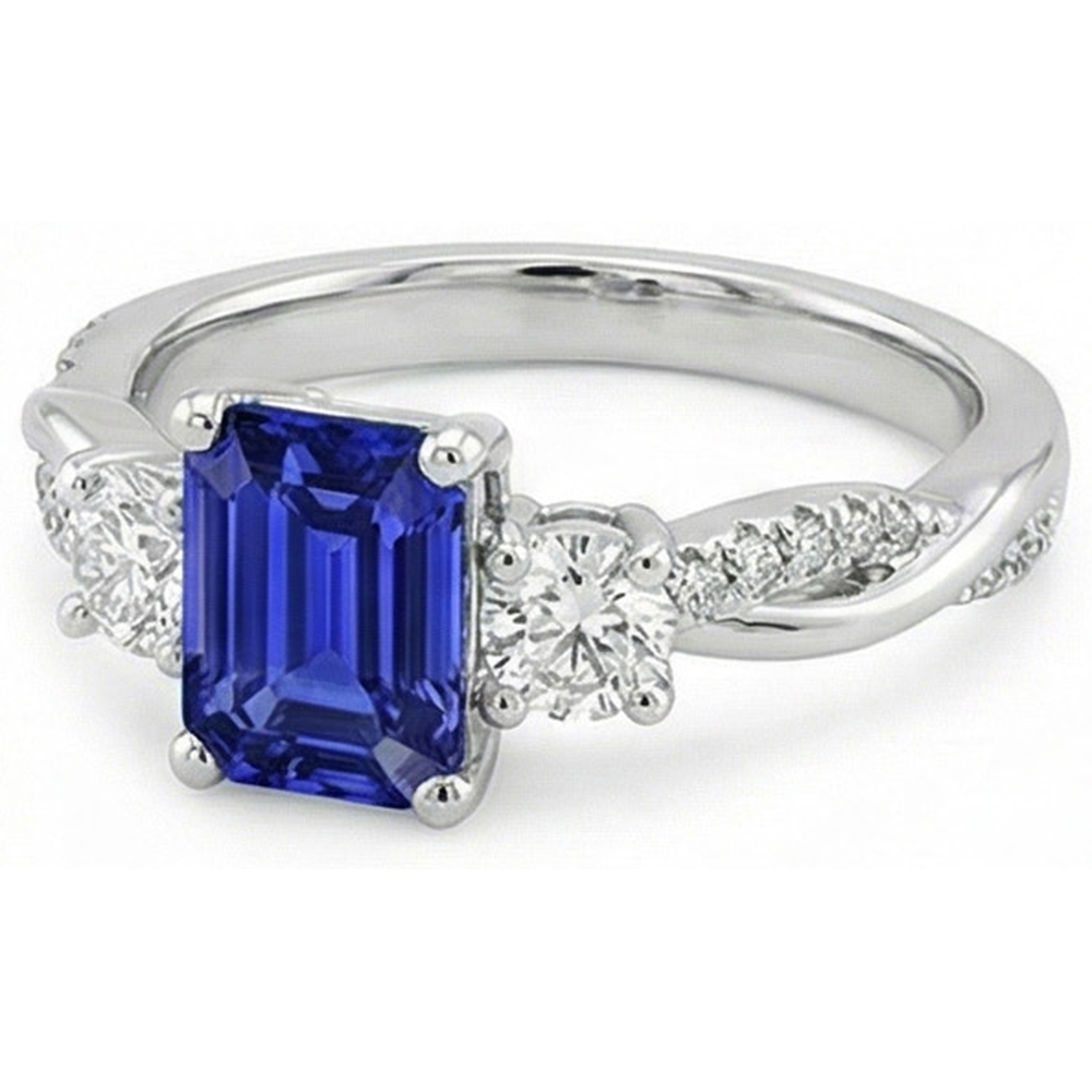 echter round diamant 4.25Karat ring Profilansicht