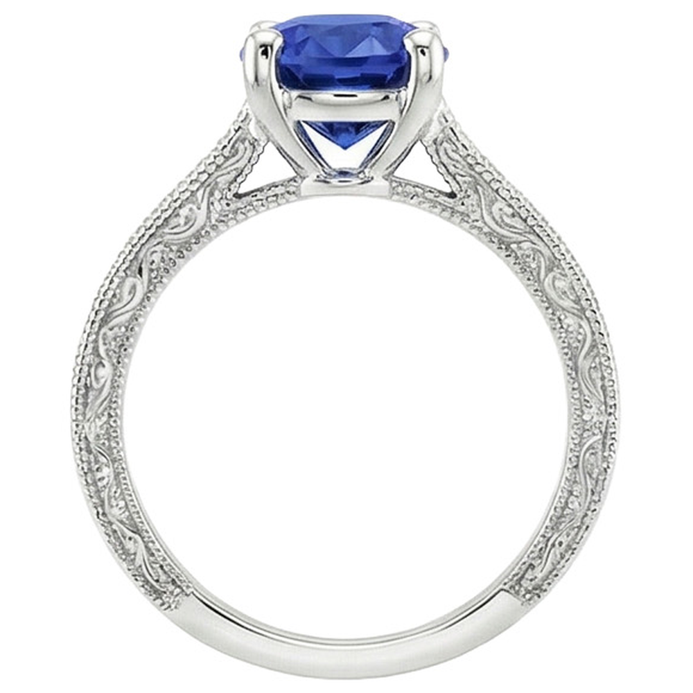 echter oval diamant 3Karat ring Seitenansicht