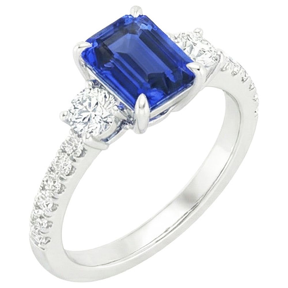echter round diamant 5Karat ring Seitenansicht
