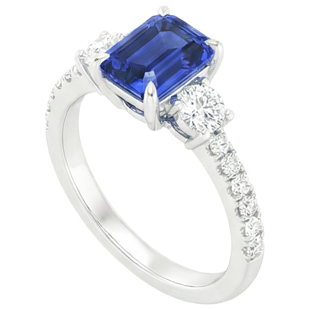 echter round diamant 5Karat ring Detailansicht