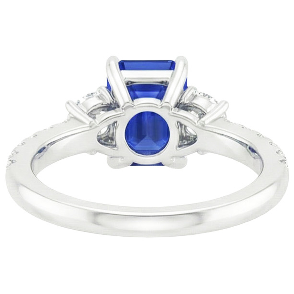 echter round diamant 5Karat ring Draufsicht