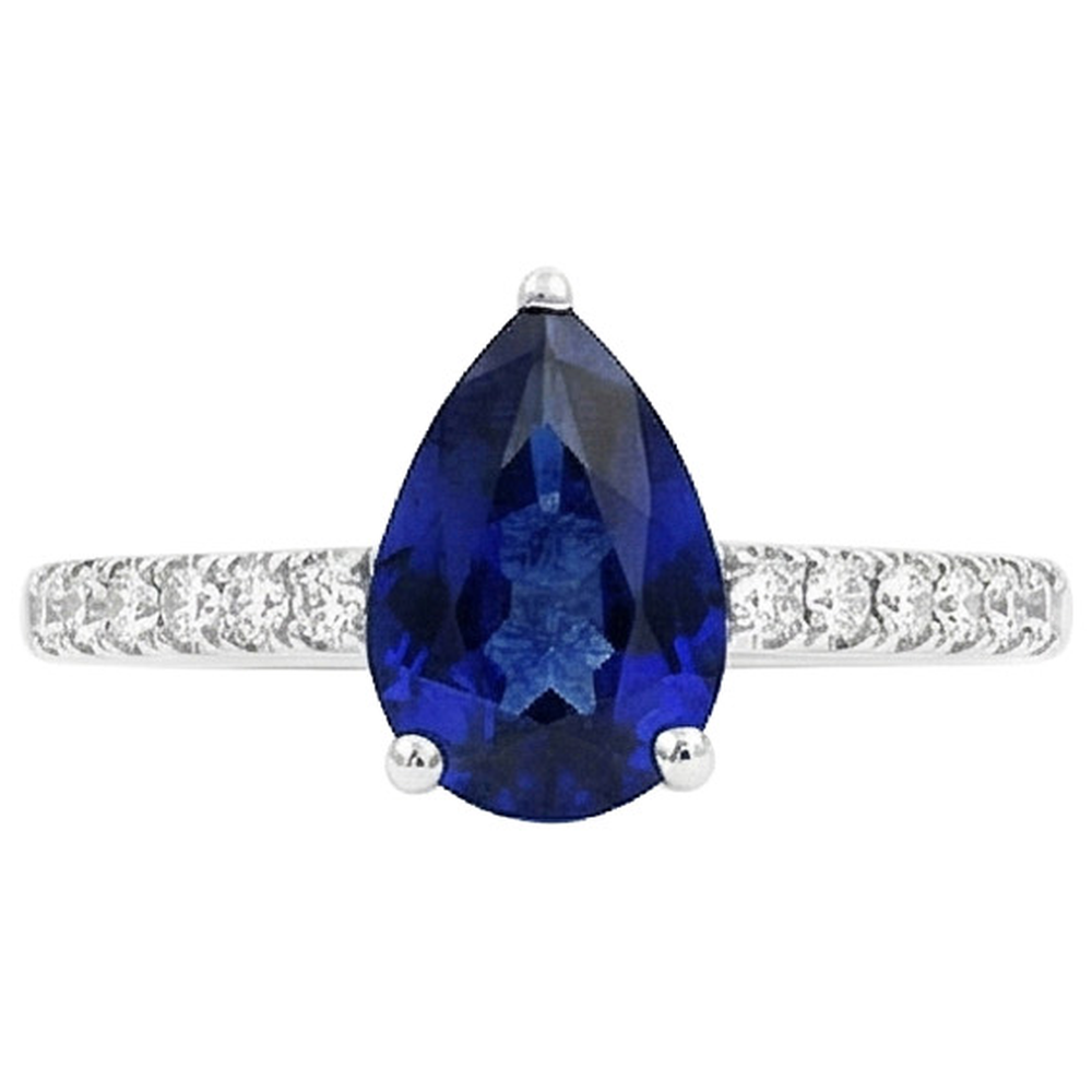 echter round diamant 2.50Karat ring Draufsicht