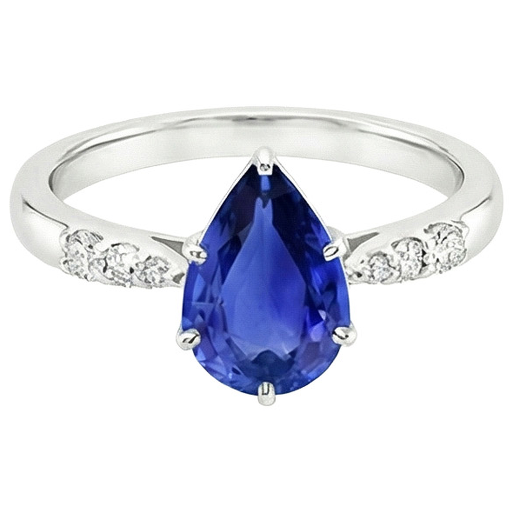 echter round diamant 4Karat ring Profilansicht