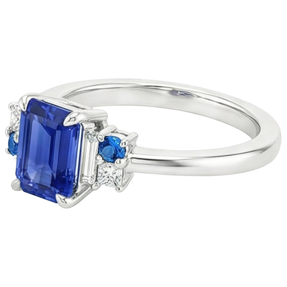 echter baguette diamant 3Karat ring Draufsicht