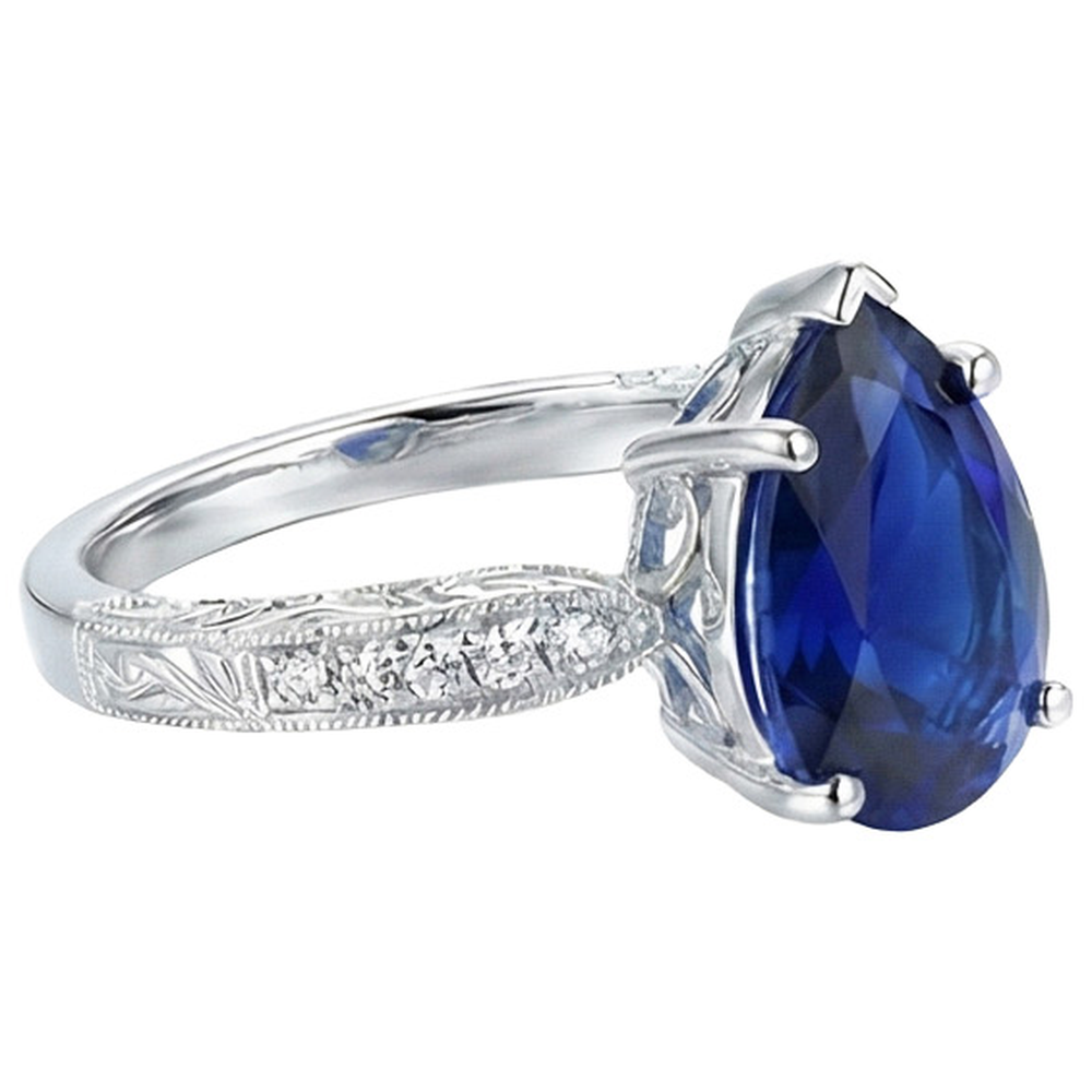 echter round diamant 3.50Karat ring Profilansicht