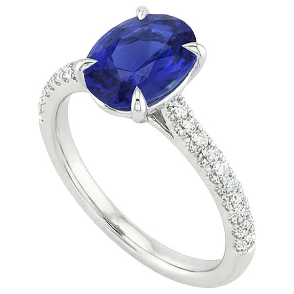 echter oval diamant 5.25Karat ring Detailansicht