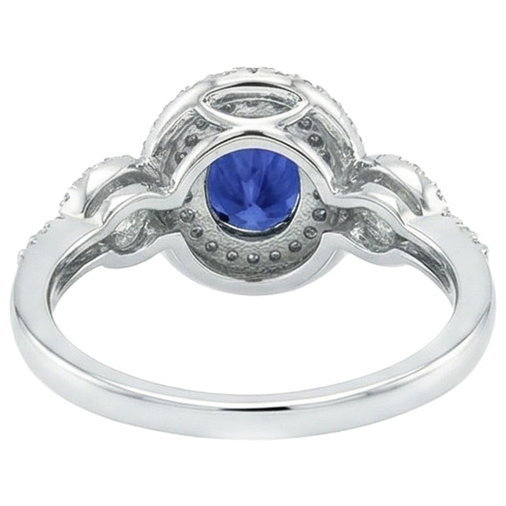 echter oval diamant 3.25Karat ring Profilansicht